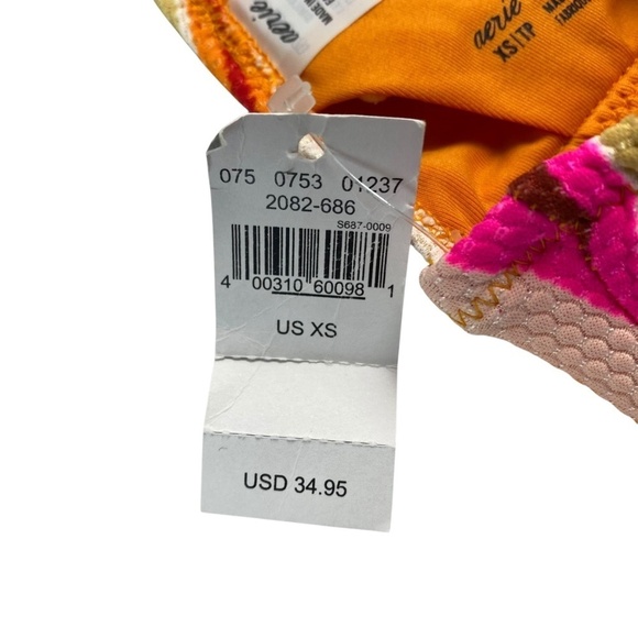 AERIE Bikini Top (just TOP) with Striped Pattern Adjustable straps Size XS -NWT - Picture 3 of 4